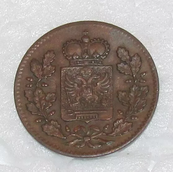 German States Foreign Coin: 1/4 Kruezer 1853 (L34)