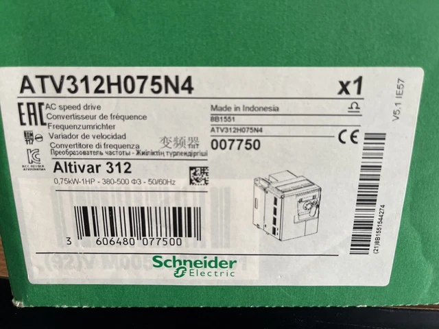 SCHNEIDER Telemecanique ATV312H075N4 Motor Inverter AC DRIVE 1 HP 480VAC 3 PHASE