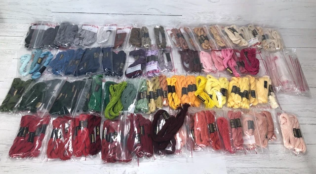 Enorme lote de 5 hilos bordados de algodón DMC de colección almacenamiento en todos los colores