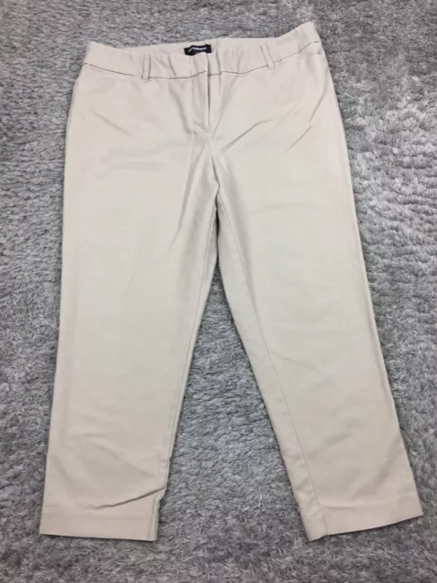 Liz Claiborne Emma Chino Pants Womens Size 12P Petite Beige Career Capri