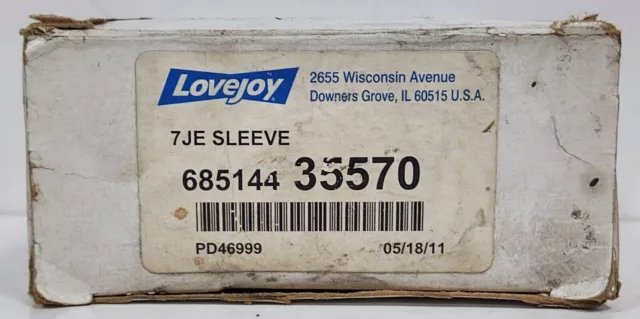 Lovejoy 7JE 685144 35570 EPDM Rubber Sleeve for Flexible Coupling