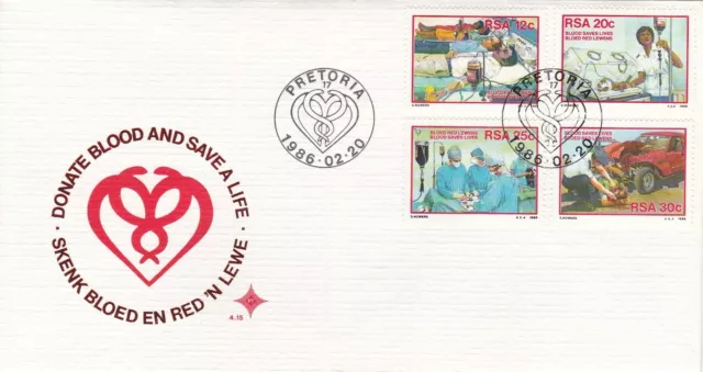 RSA3042) South Africa Commemorative FDC, set of 6, 1986, 25th Anniversary of the