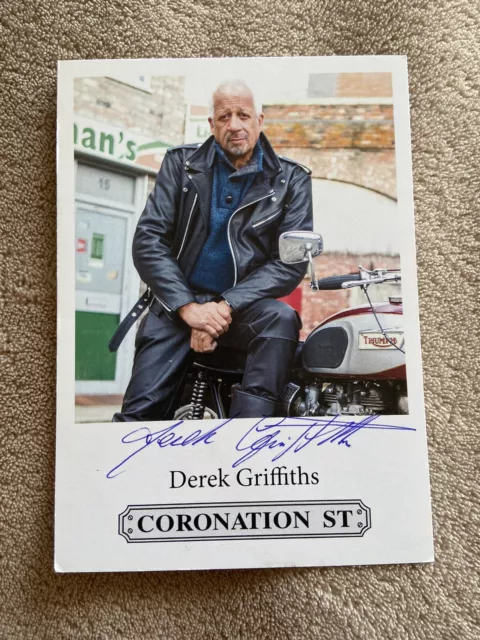 Derek Griffiths (Coronation Street) Hand Signed Cast Card- Undedicated