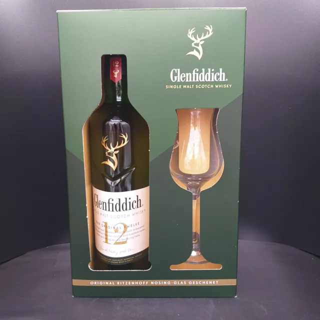 Glenfiddich 12 Years Single Malt Scotch Whisky 40% Alkohol Scotland Nosing Glas