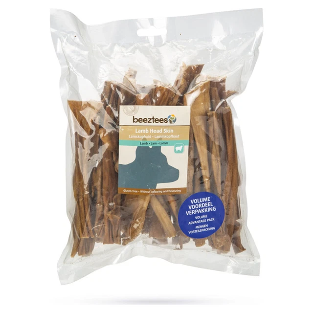 Beeztees Agnello Cuoio Capelluto 300 G, Snack per Cani, Nuovo