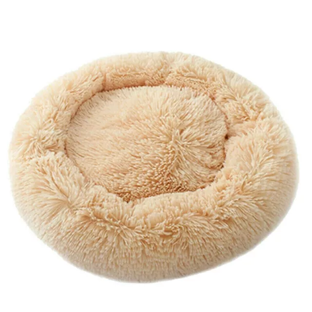 Pet Dog Cat Bed Donut Plush Fluffy Soft Warm Winter Cushion Mat Sleeping Kennel