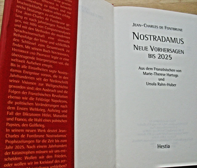 NOSTRADAMUS NEUE VORHERSAGEN bis 2025 JeanCharles de Fontbrune Hestia