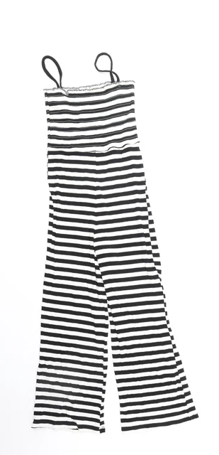 Maglione da donna nero a righe Preworn viscosa taglia 6