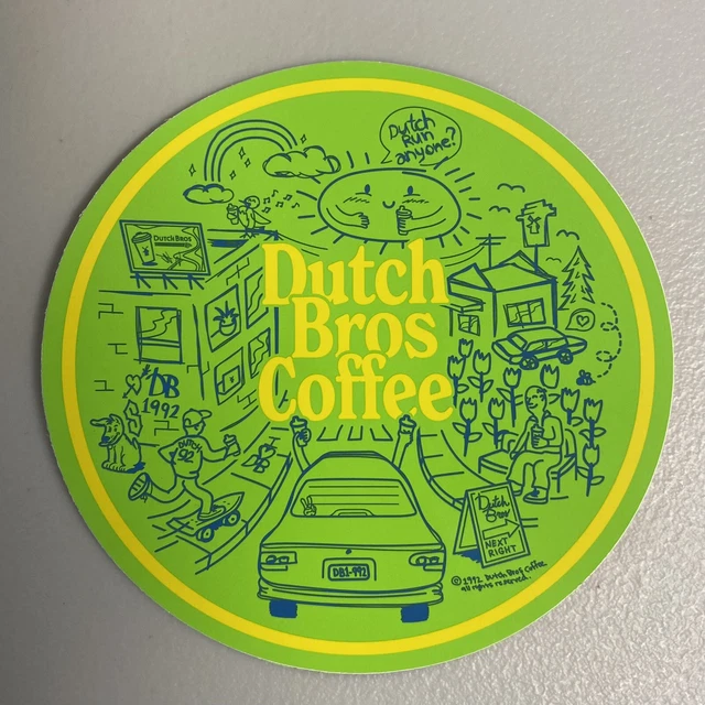 DUTCH BROS COFFEE Sticker February 2025 Green City Dutch Run Car