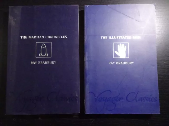 RAY BRADBURY ::: The Martian Chronicles + The Illustrated Man : VOYAGER CLASSICS