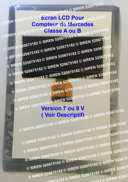 Écran LCD Pour Tableau De Bord Mercedes Classe A W169 / Classe B W245 - Compatible A1695400448