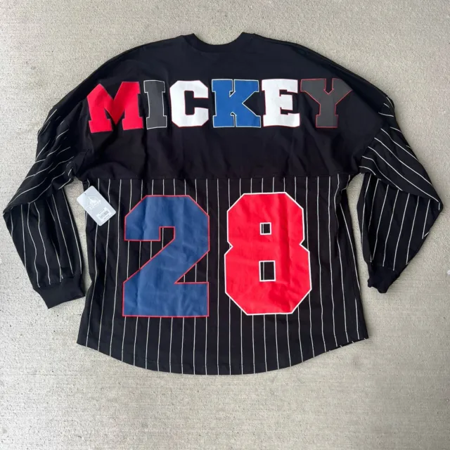 nwt disney spirit jersey mickey baseball red white blue long sleeve shirt XL d2