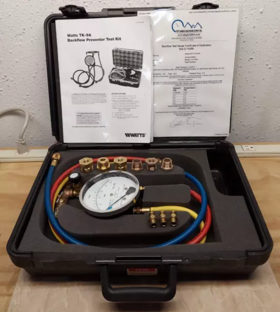 WATTS TK9A Backflow Preventer Test Kit 3 Valve With Case