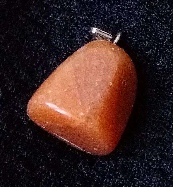 Cornaline pendentif 20x15x14mm pierre fine lithothérapie chakra sacré renforce