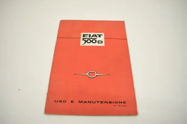 Fiat 500 D Manuale Uso Manutenzione Originale H