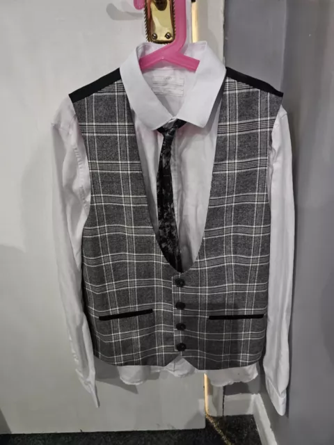 Boys NEXT Shirt, Waistcoat  Tie Set Age 13