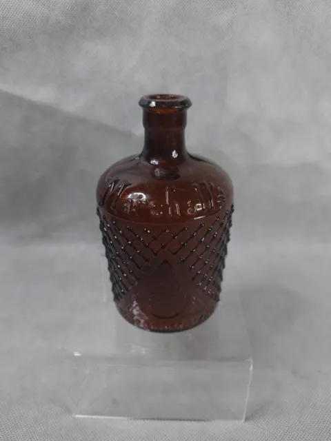 Lovely Amber Glass Pimply Embossed Marshalls Lysol Jug Poison Bottle