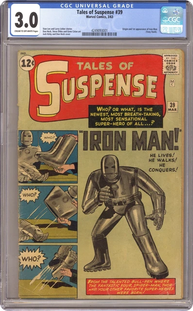 Tales of Suspense #39 CGC 3.0 1963 4249093001 1st app. Iron Man