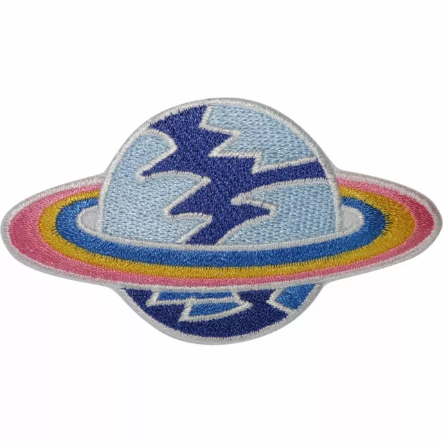 Rainbow Planet Patch Iron On Sew On NASA Space Star Embroidered Badge Applique