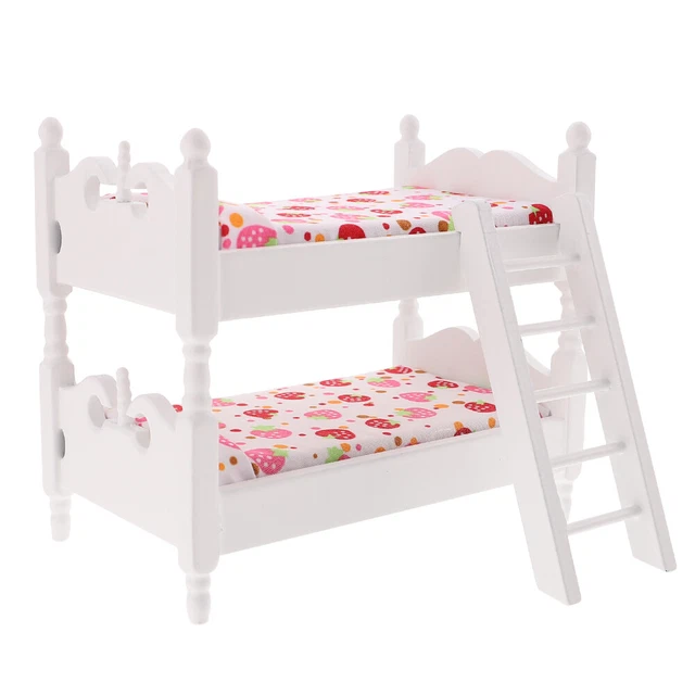 MINI BUNK BED DIY Doll House Adornment Miniature Scene Decoration £12.