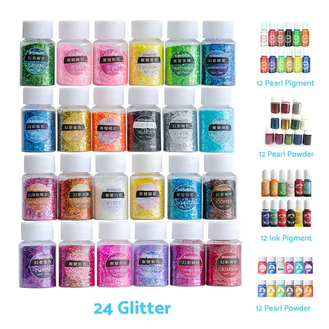 PIGMENT GLITTER INK Pearl Powder Pellet Epoxy Resin Colour Coating ...