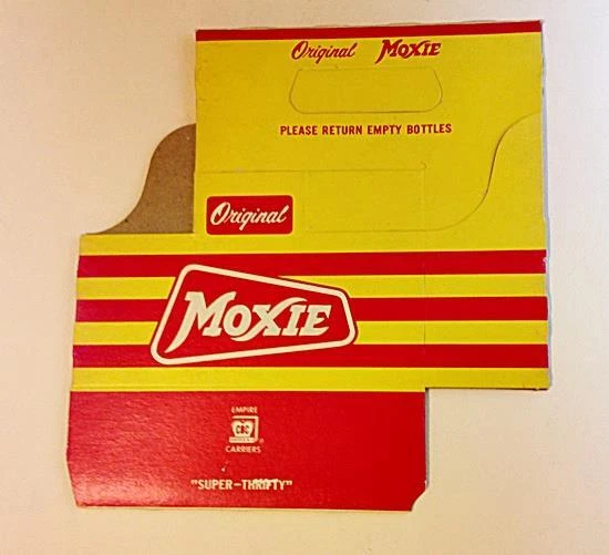 Vtg ORIGINAL MOXIE cdbd carrier UNUSED 1954 Empire Carriers RETURN EMPTY BTLS