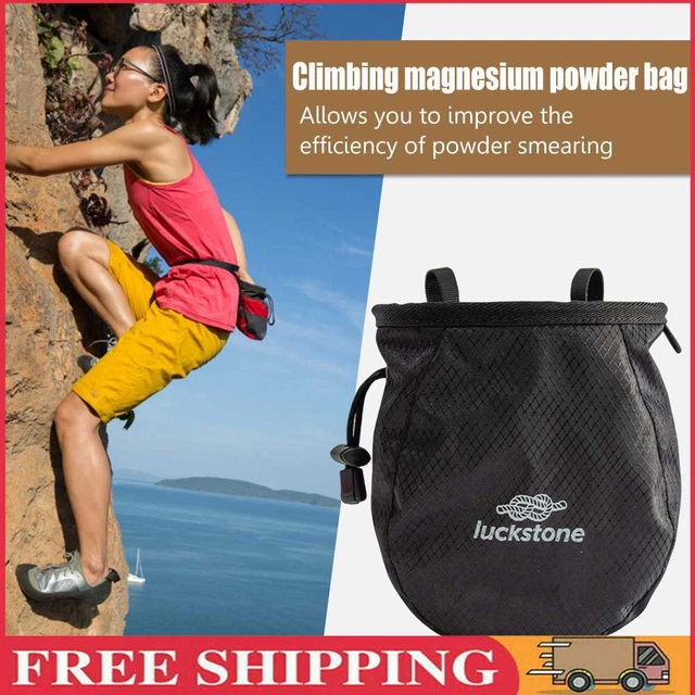 Chalk Bag cinturón ajustable bolsa de almacenamiento resistencia al desgarro para fitness (S
