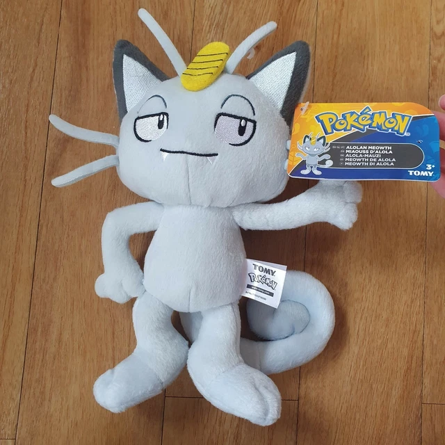 POKEMON MEOWTH PLUSH Soft Toy Grey Cat Tomy TAGGED 25cm £19.99