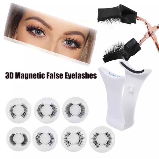 Magnetic Eyelashes With Clip Natural Reusable 3D False Eyelashes for Makeup