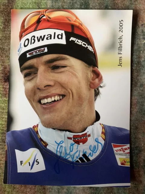 Jens Filbrich Ski-Langlauf Autogrammkarte mit Originalunterschrift