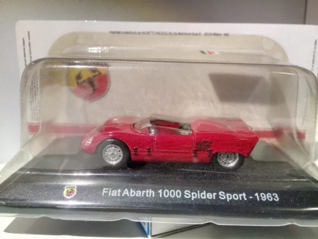 1:43 1/43 HACHETTE ABARTH COLLECTION FIAT 1000 SPIDER SPORT 1963 ...