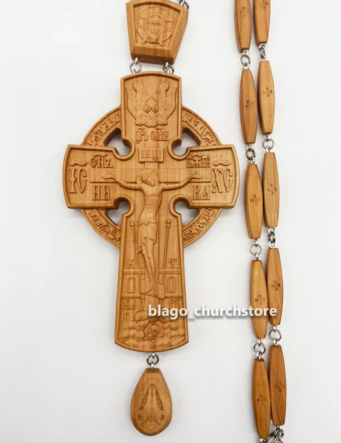 Croce di legno da parete fatta a mano Croce ortodossa Decorazioni di casa 293554
