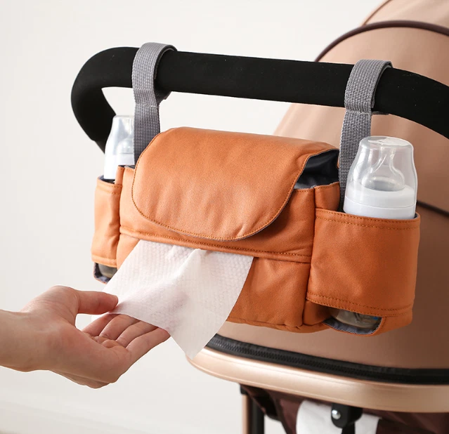 Solid Color Stroller Bag Pram Stroller Organizer Mommy Bag Tissue Diaper Bag New
