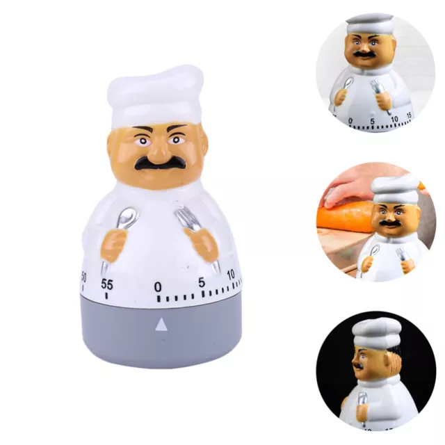 Kitchen Timer 60 Min Chef Shape Alarm Clock for Cooking & Baking 2