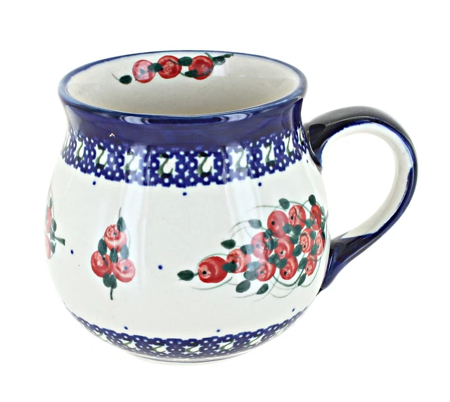 Blue Rose Polish Pottery Winterberry Bubble Mug