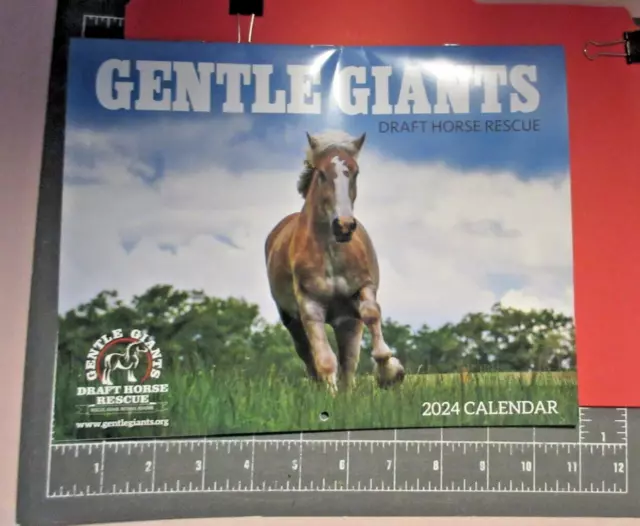2024 GENTLE GIANTS DRAFT HORSE RESCUE WALL CALENDARRescue+Rehab
