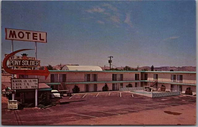 KINGMAN, Arizona Postcard PONY SOLDIER MOTEL Highway ROUTE 66 Roadside - c1960s
