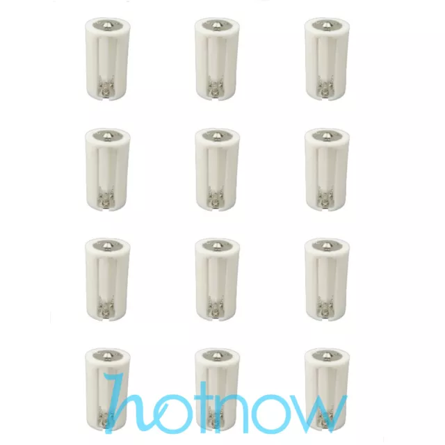 12 pcs Parallel Adapter Battery Holder Case Box Convertor 3 AA/LR6 to 1 D Size