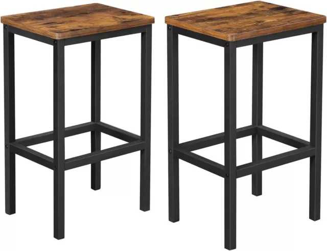 VASAGLE Bar Stools Set of 2, Breakfast Stool Chairs, for Kitchen, Dining Room,