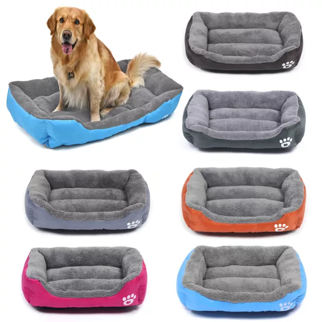 Pet Dog Cat Bed Soft Warm Kennel Mat Pad Blanket Puppy Cushion Washable 6 Sizes