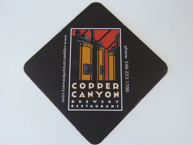 Beer Coaster ~ COPPER CANYON Brewery & Restaurant ~ Southfield, MICHIGAN Brewing