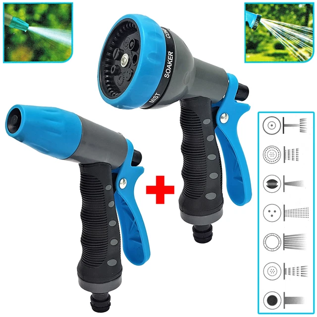 Gartenspritze Spritzpistole Gartenbrause Sprühpistole 2-tlg Set Schlauchdüse