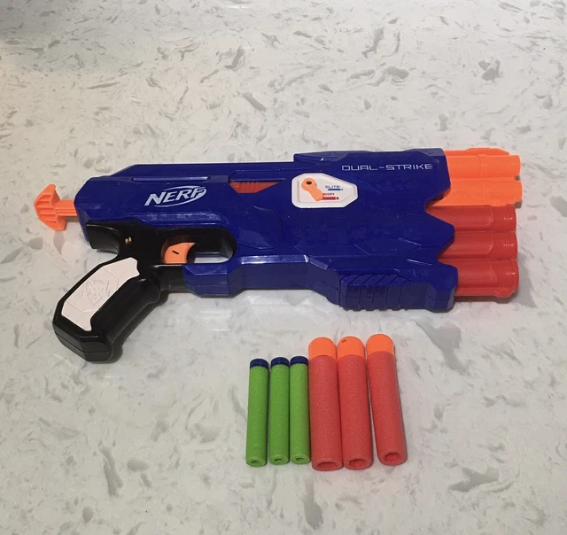 NERF NSTRIKE ELITE Dual Strike Mega Blaster And Darts 14.95 PicClick