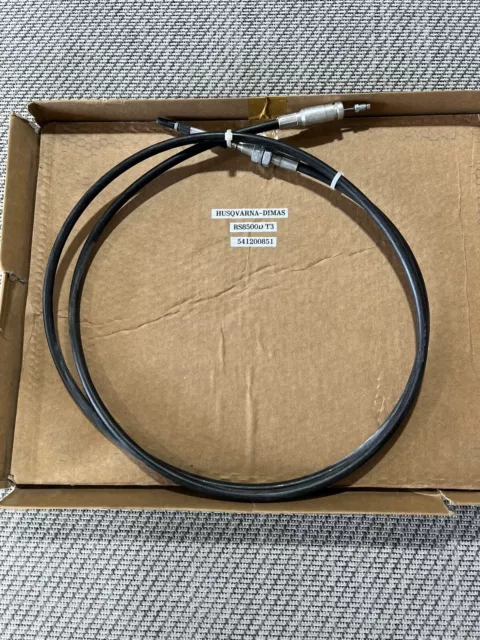 Husqvarna -Dimas RS8500D Rider Flat Saw Throttle Cable W/Locking RPM 541200891