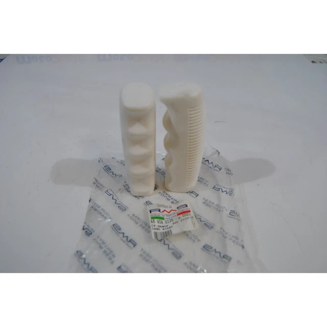 Poignées Vélo Vintage REG 337 – Caoutchouc Blanc – 17mm – 11 Cm – Italie