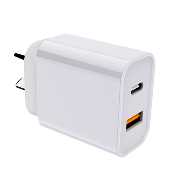 TechFlo 20W Dual Port USB C PD Wall Fast Charger for iPhone XS 11 12 13 Pro Max