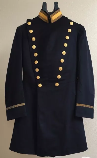 New Navy Blue Men US WWI Army 1902 Cavalry Officer Military Double Breasted Coat