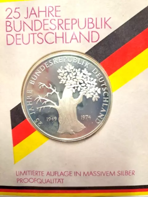 Medaillen - Ersttagsbrief  - 25 Jahre Bundesrepublik Deutschland - 1974 3