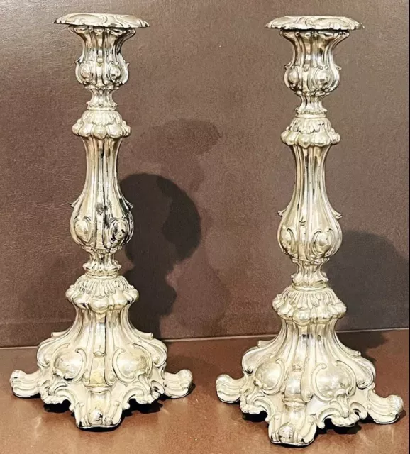 13 candelabri barocchi tedeschi Loth argento 812/1000