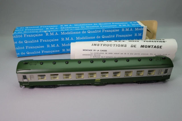 Kit Voiture HO 1/87 RMA CPMR ZA1285 - Voyageurs Type DEV - 260 Mm - À Monter